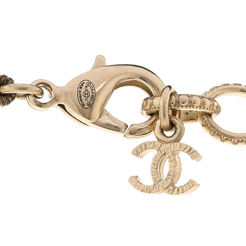 Chanel Pearl Baguette Crystal Cc Long