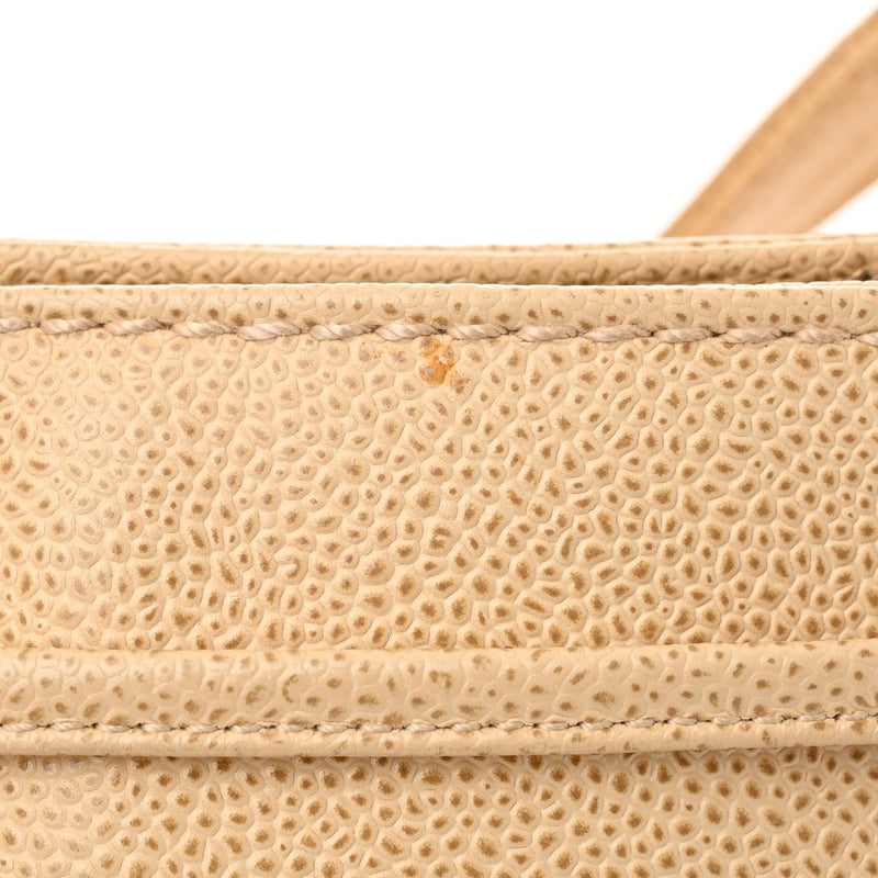Chanel Caviar Wood Cc Drawstring Bucket