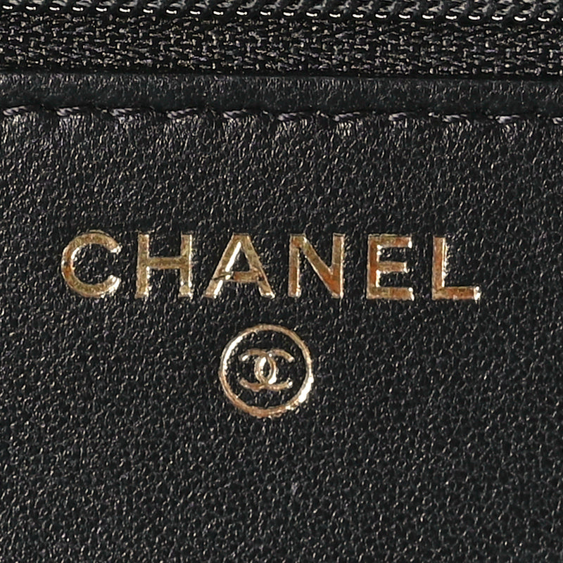 Chanel Lambskin Chevron Boy Wallet On