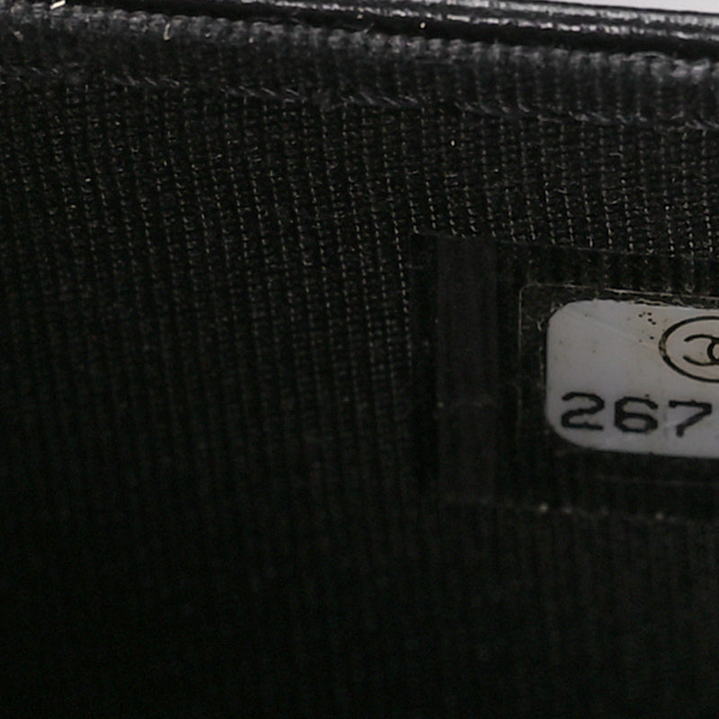 Chanel Lambskin Chevron Boy Wallet On