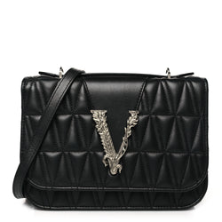Versace Nappa Quilted Virtus Top Handle