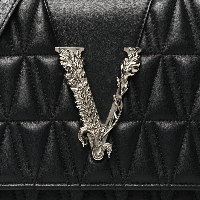 Versace Nappa Quilted Virtus Top Handle