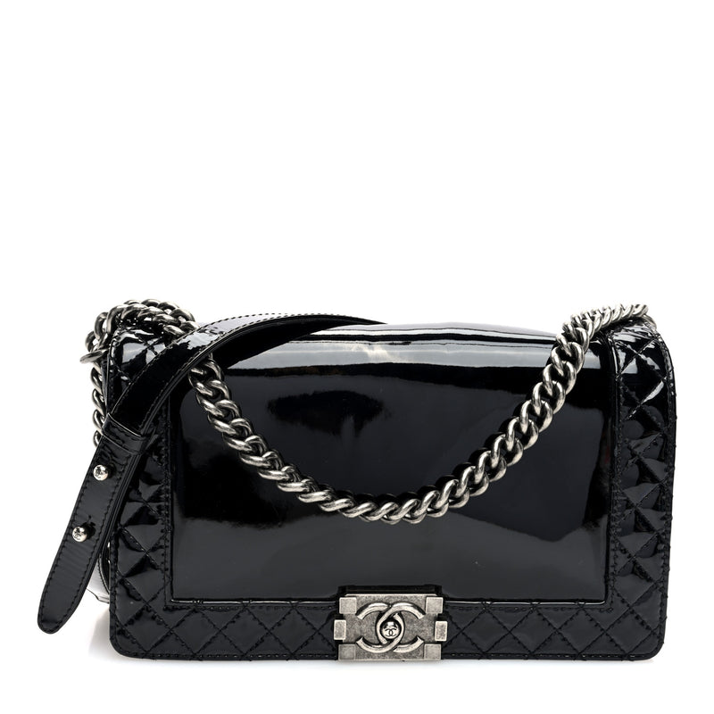 Chanel Patent New Medium Boy Reverso