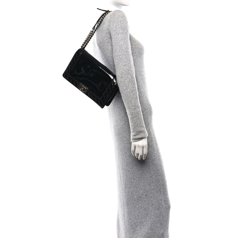 Chanel Patent New Medium Boy Reverso