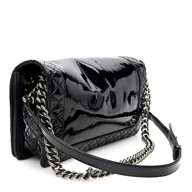 Chanel Patent New Medium Boy Reverso