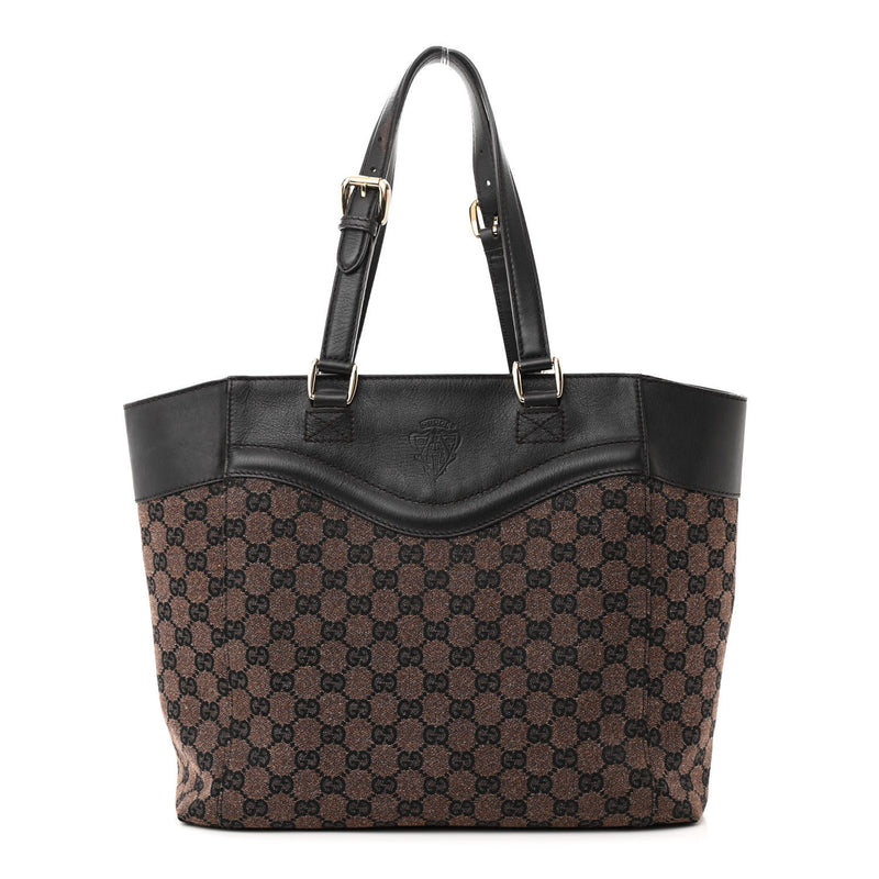 Gucci Crest Tote Brown