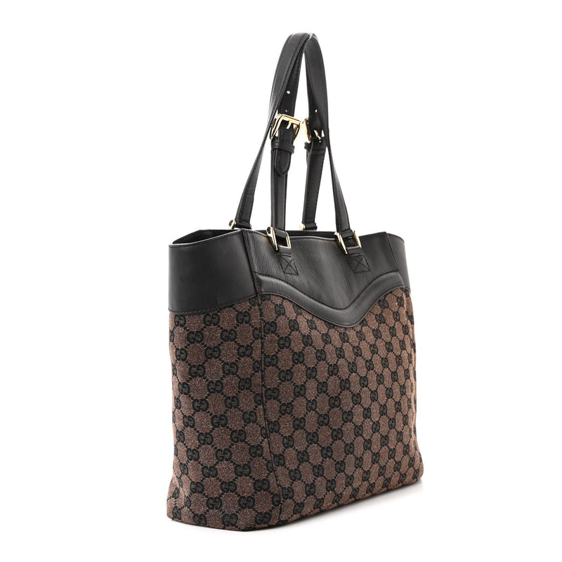 Gucci Crest Tote Brown