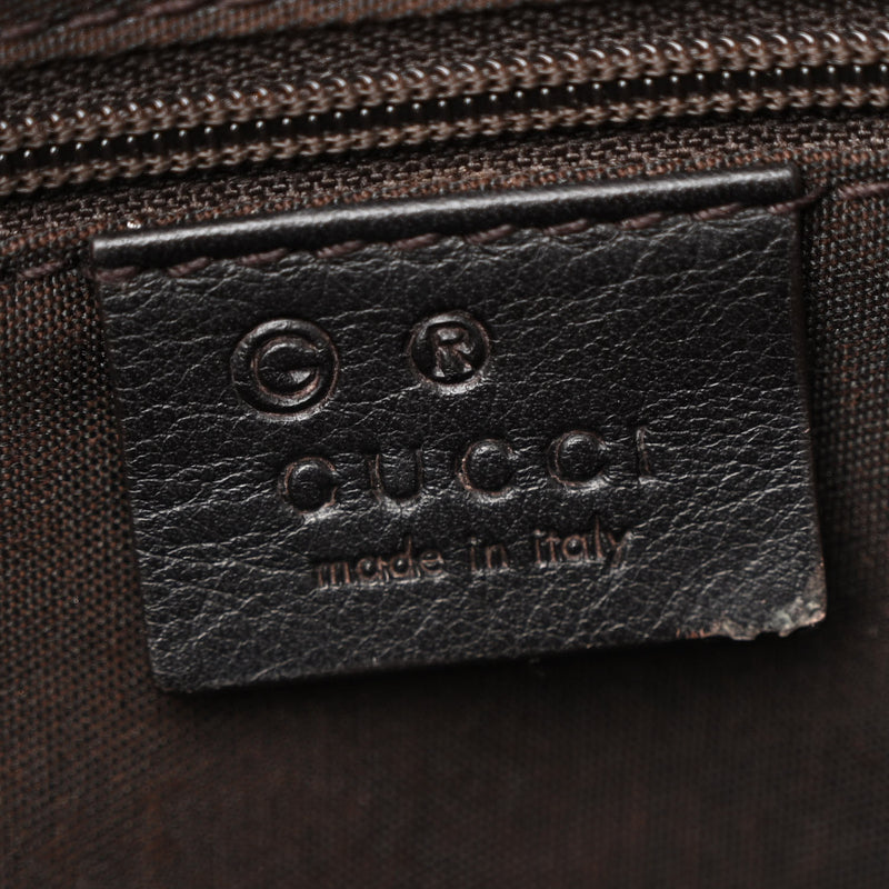 Gucci Crest Tote Brown