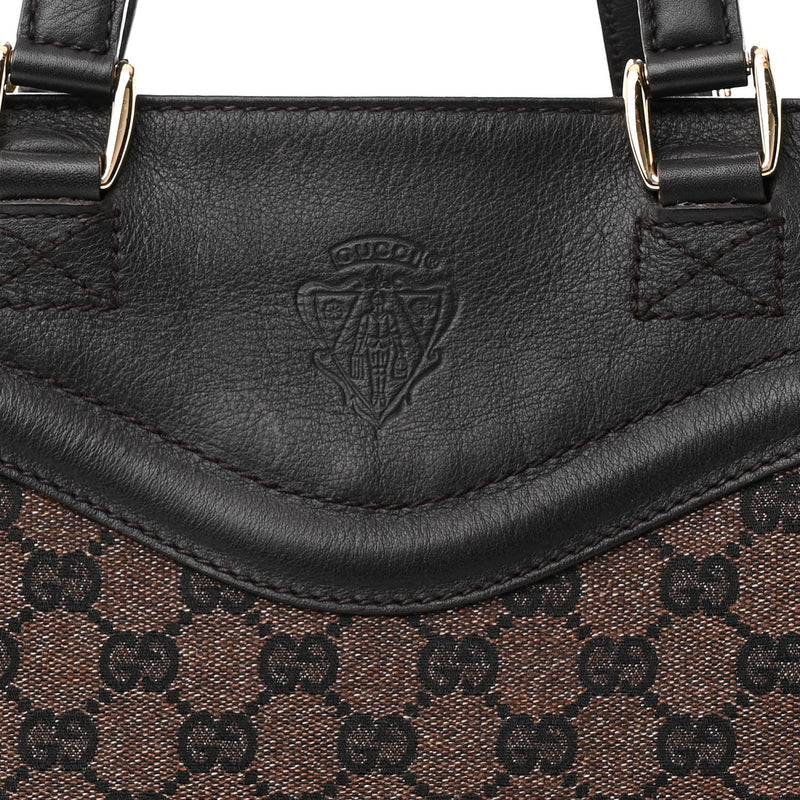 Gucci Crest Tote Brown