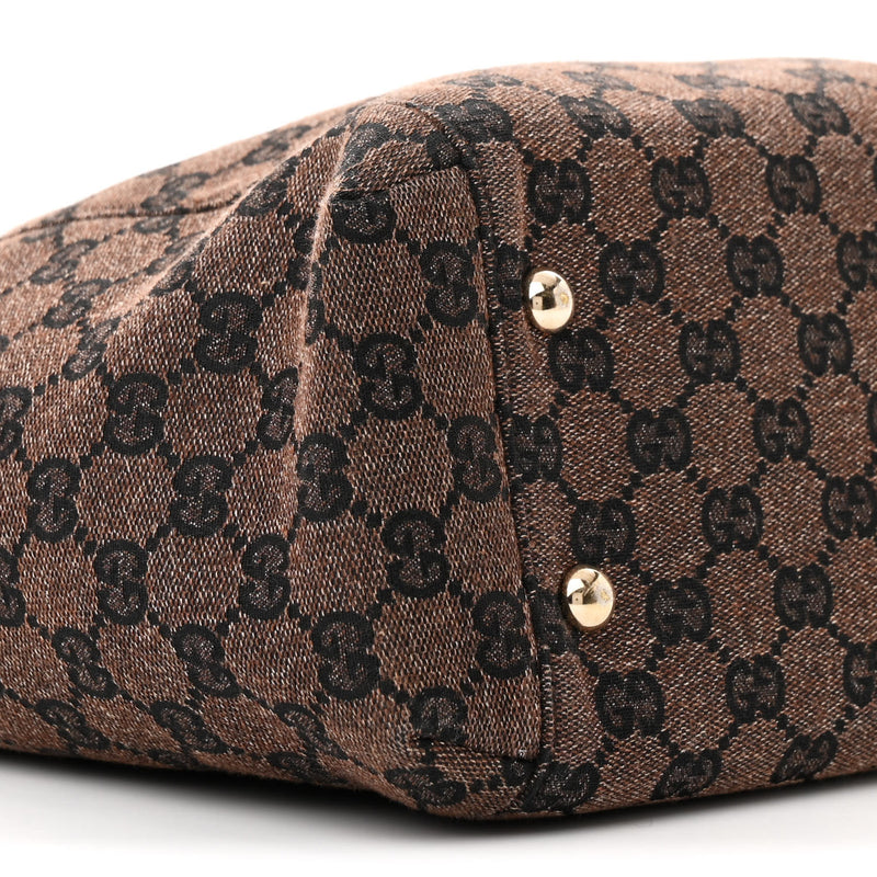 Gucci Crest Tote Brown