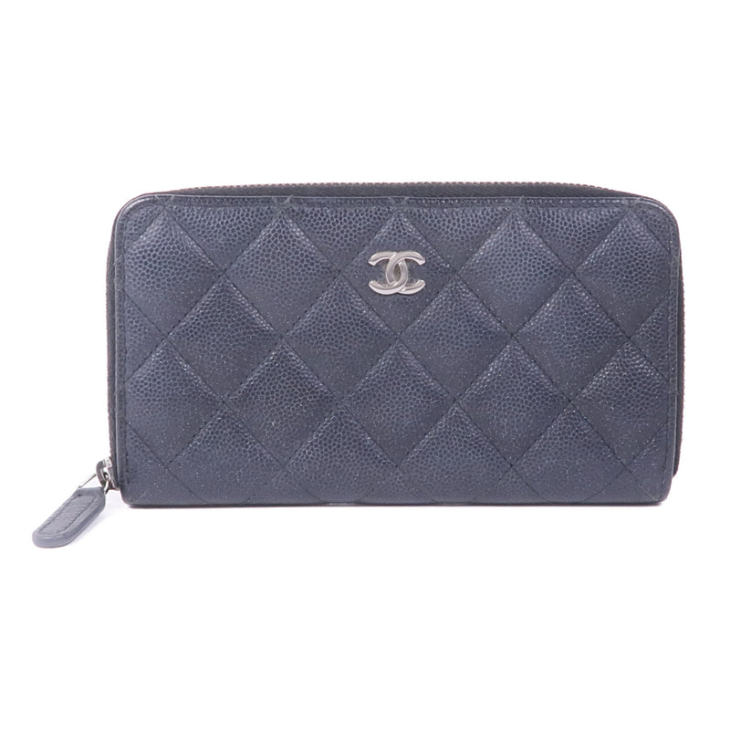 Chanel Cc Shw Zipper Wallet Calfskin