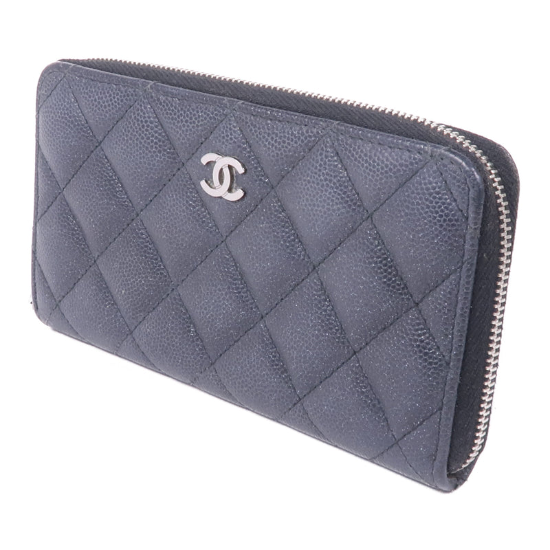 Chanel Cc Shw Zipper Wallet Calfskin