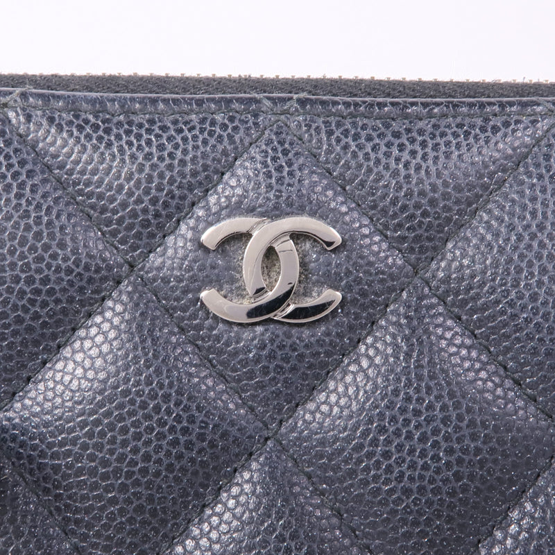 Chanel Cc Shw Zipper Wallet Calfskin