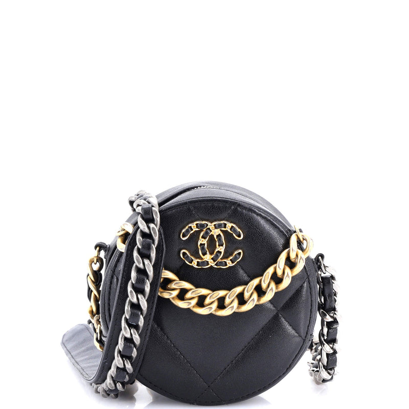 Chanel 19 Round Clutch With Chain