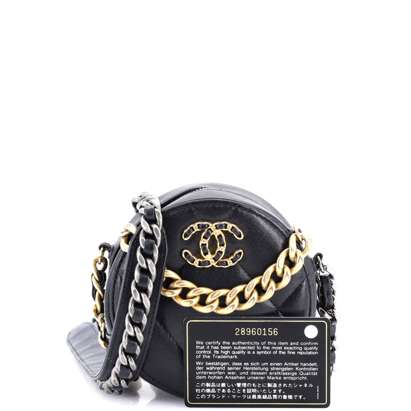 Chanel 19 Round Clutch With Chain
