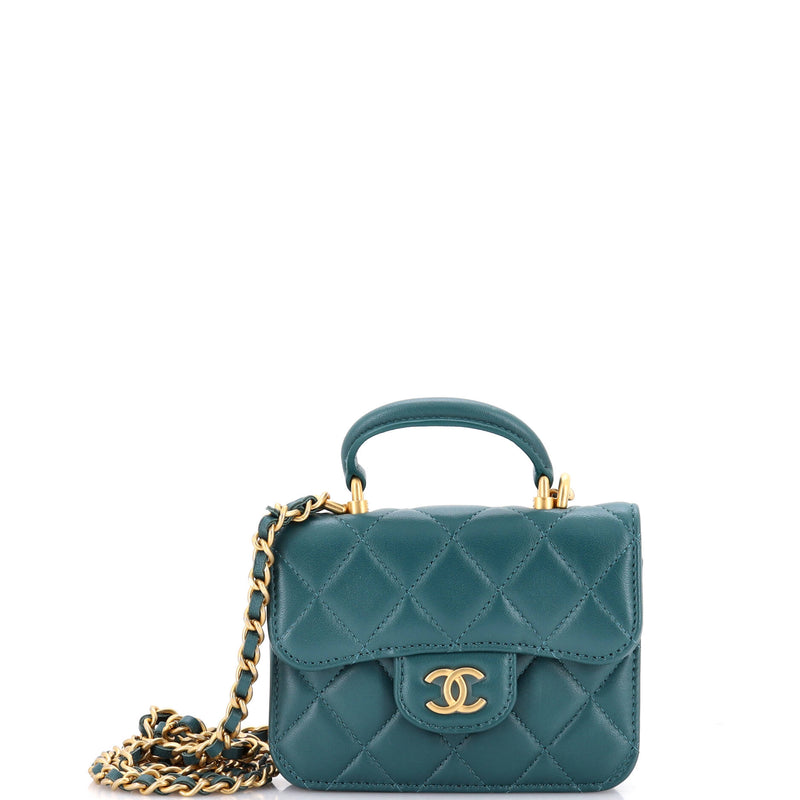 Chanel Top Handle Flap Coin Purse With