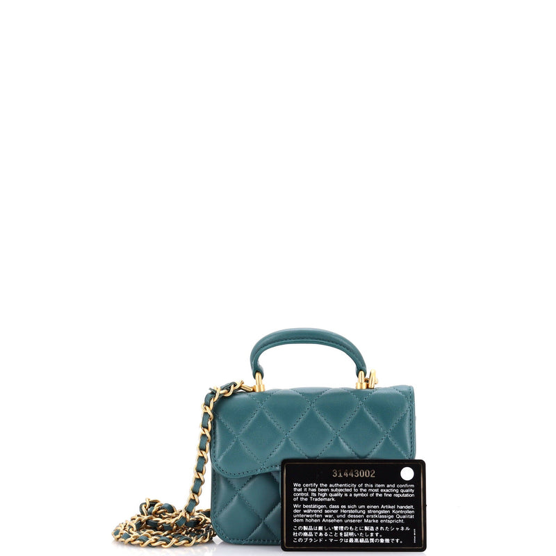 Chanel Top Handle Flap Coin Purse With