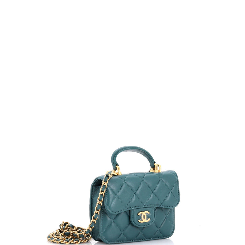 Chanel Top Handle Flap Coin Purse With