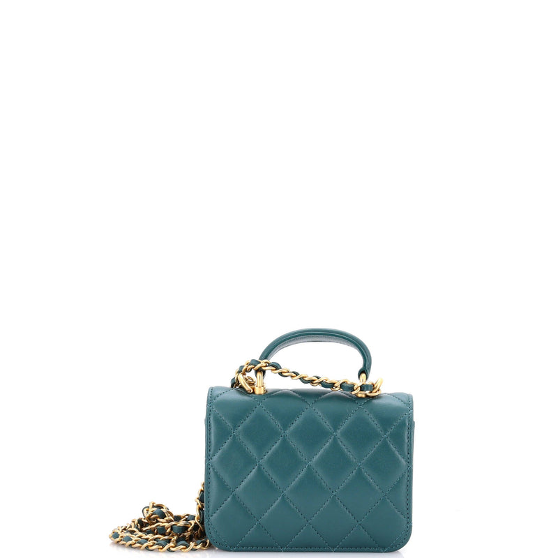 Chanel Top Handle Flap Coin Purse With