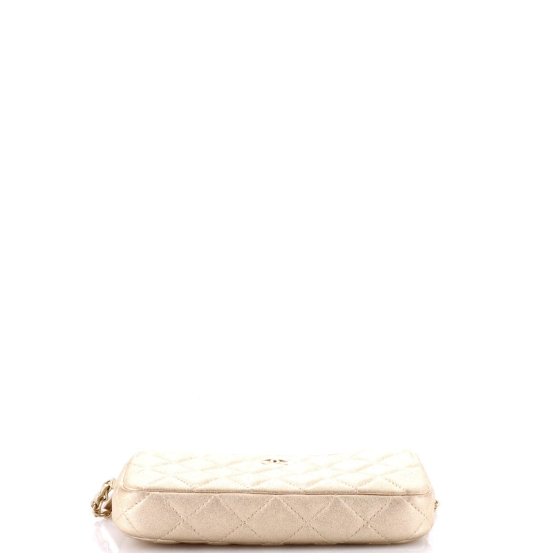 Chanel Double Zip Clutch With Chain