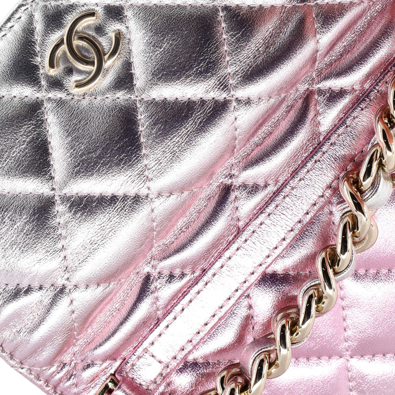 Chanel Coco Punk Chain Clutch Quilted