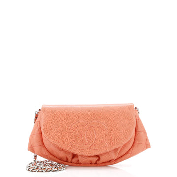 Chanel Half Moon Wallet On Chain Caviar