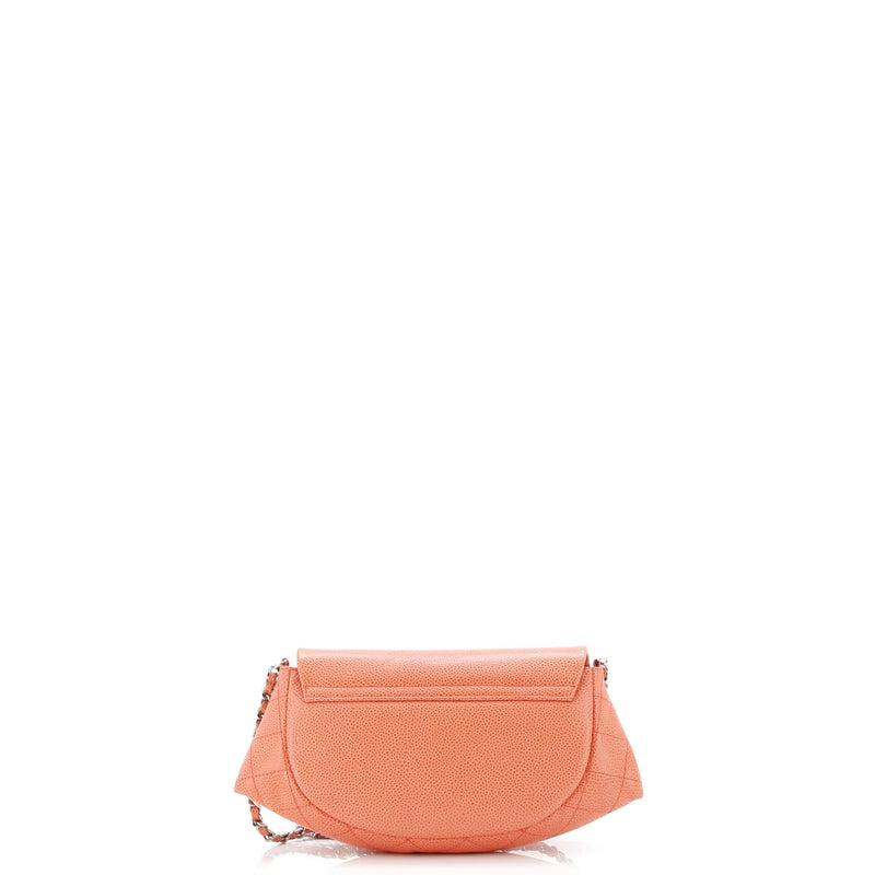 Chanel Half Moon Wallet On Chain Caviar
