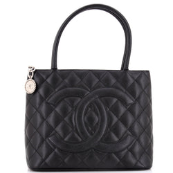 Chanel Medallion Tote Quilted Caviar