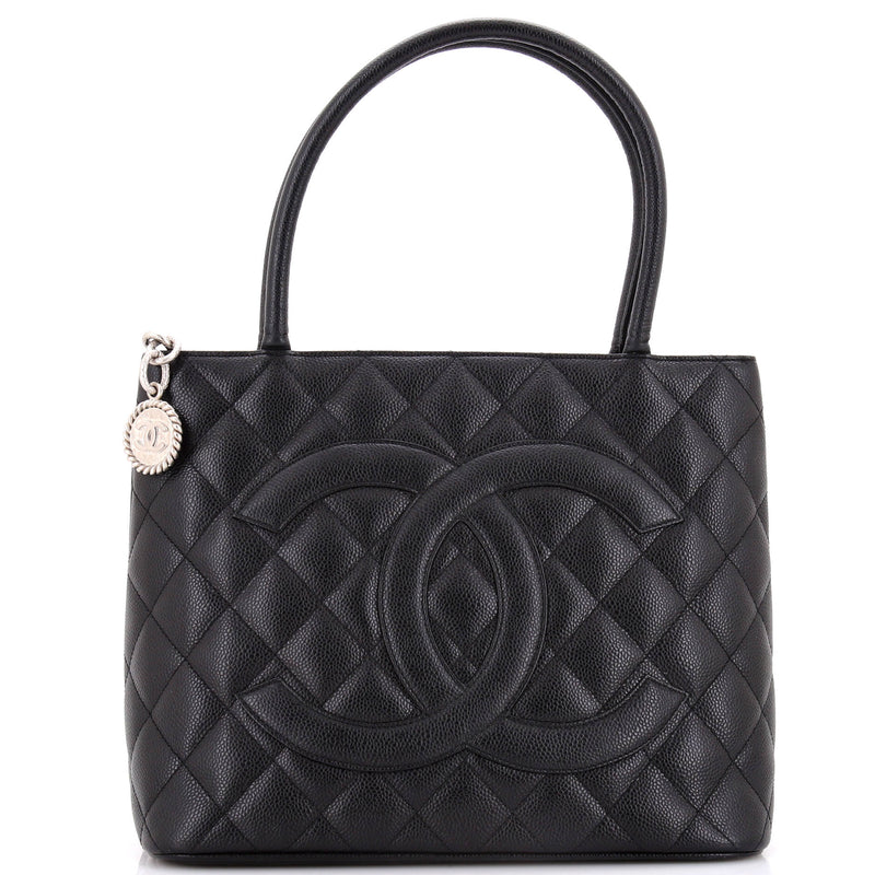 Chanel Medallion Tote Quilted Caviar