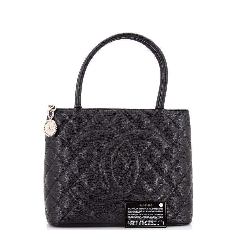 Chanel Medallion Tote Quilted Caviar