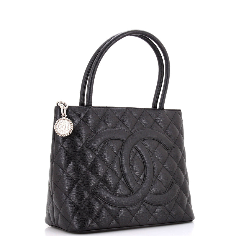 Chanel Medallion Tote Quilted Caviar