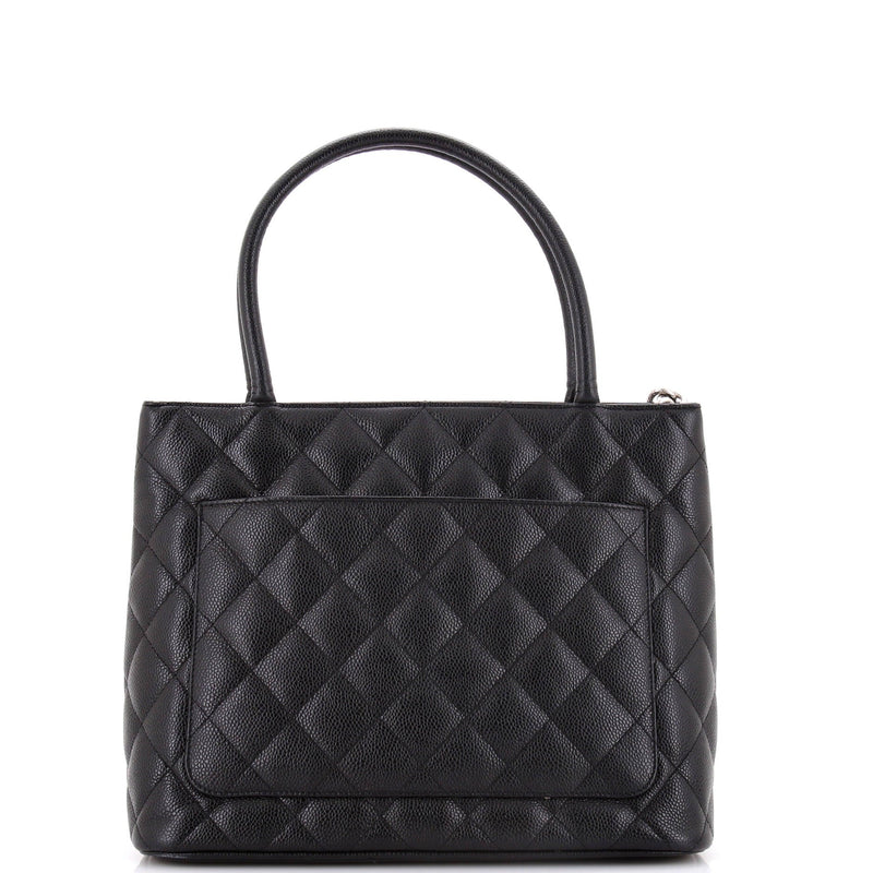 Chanel Medallion Tote Quilted Caviar