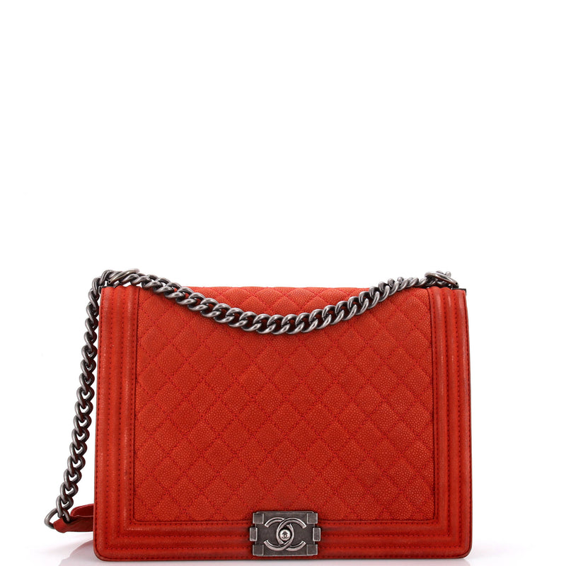 Chanel Boy Flap Bag Quilted Matte Caviar