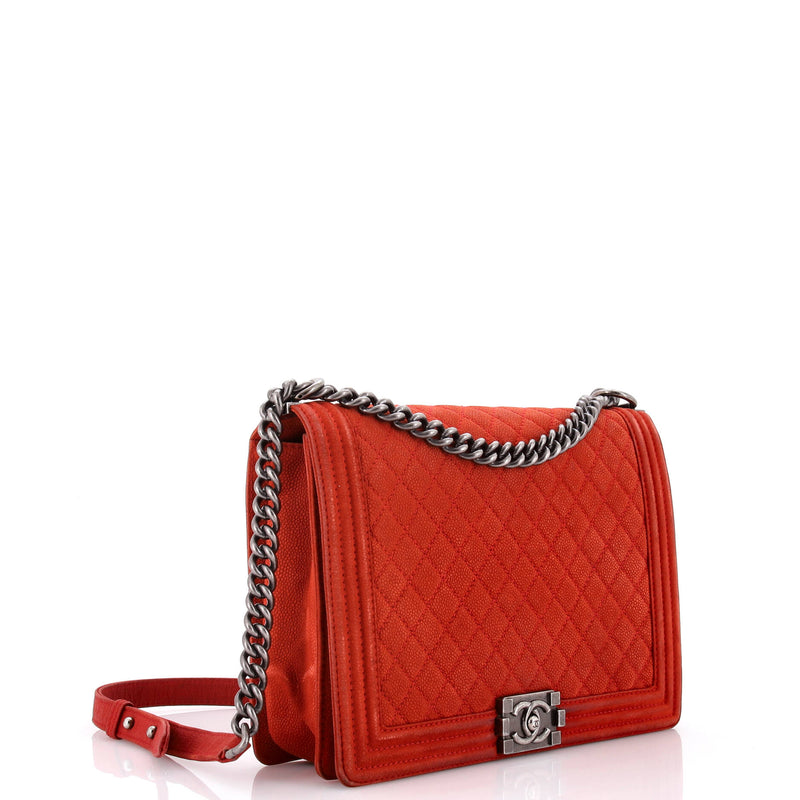 Chanel Boy Flap Bag Quilted Matte Caviar