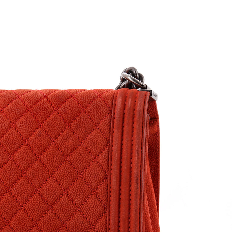 Chanel Boy Flap Bag Quilted Matte Caviar