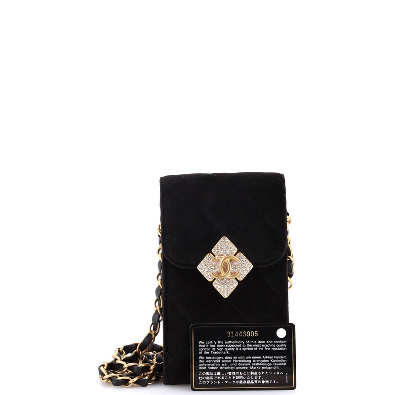 Chanel Diamond Lock Cc Phone Holder With
