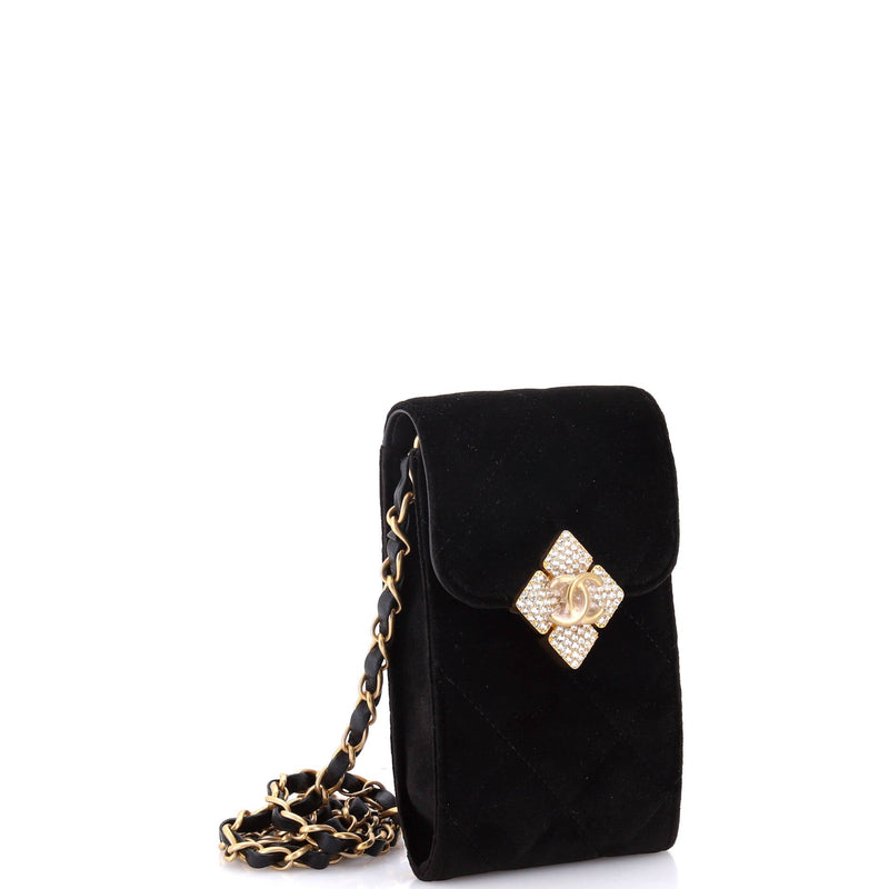 Chanel Diamond Lock Cc Phone Holder With