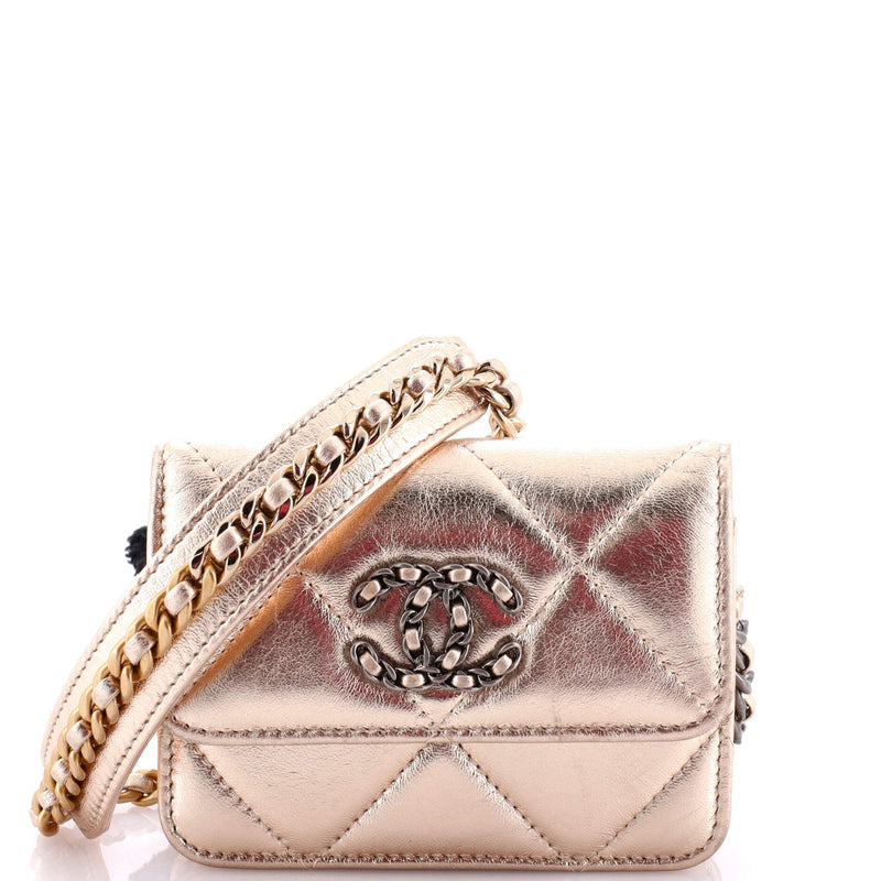 Chanel 19 Flap Coin Purse With Chain