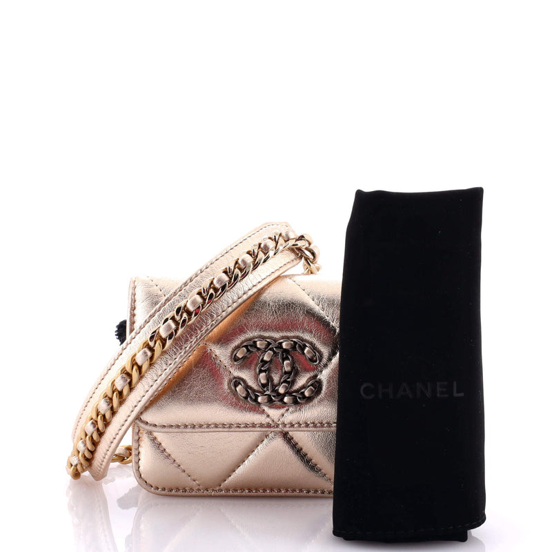 Chanel 19 Flap Coin Purse With Chain