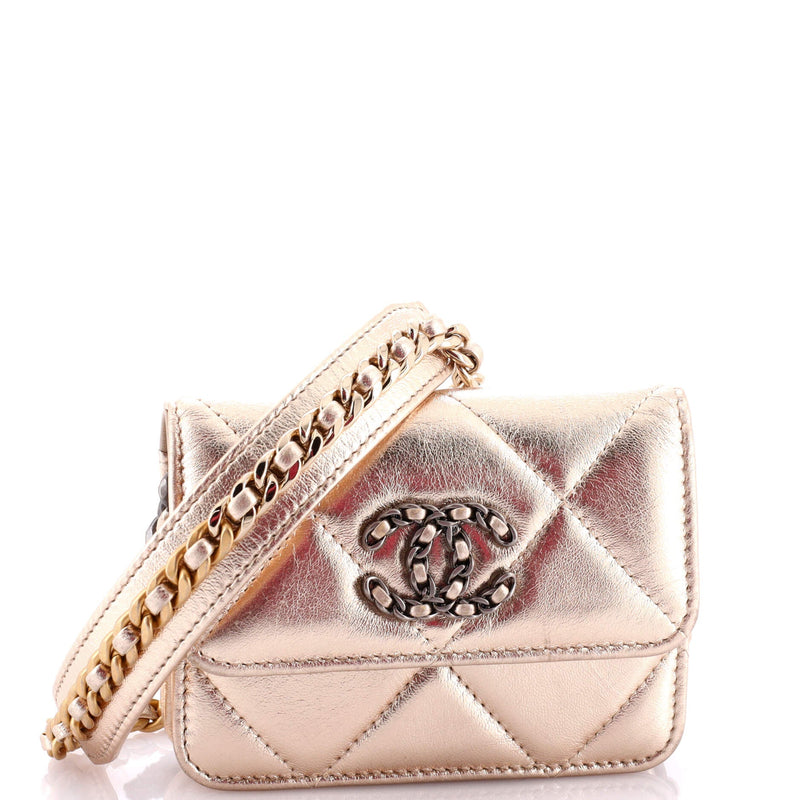 Chanel 19 Flap Coin Purse With Chain