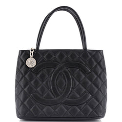 Chanel Medallion Tote Quilted Caviar