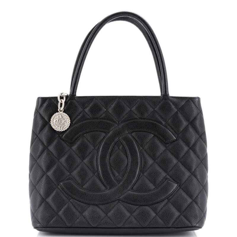 Chanel Medallion Tote Quilted Caviar