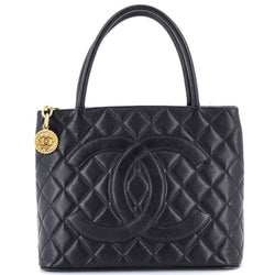 Chanel Medallion Tote Quilted Caviar