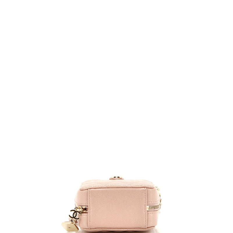 Chanel Diamond Cc Zip Crossbody Quilted