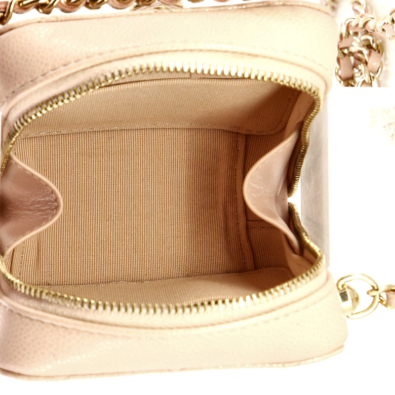 Chanel Diamond Cc Zip Crossbody Quilted