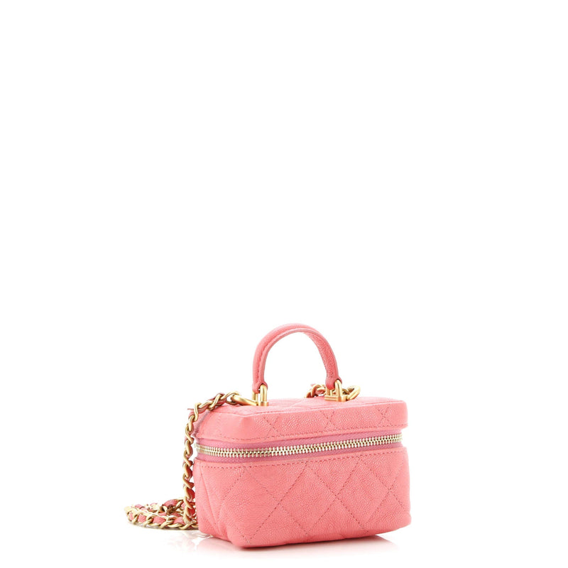 Chanel Top Handle Zip Around Vanity Case