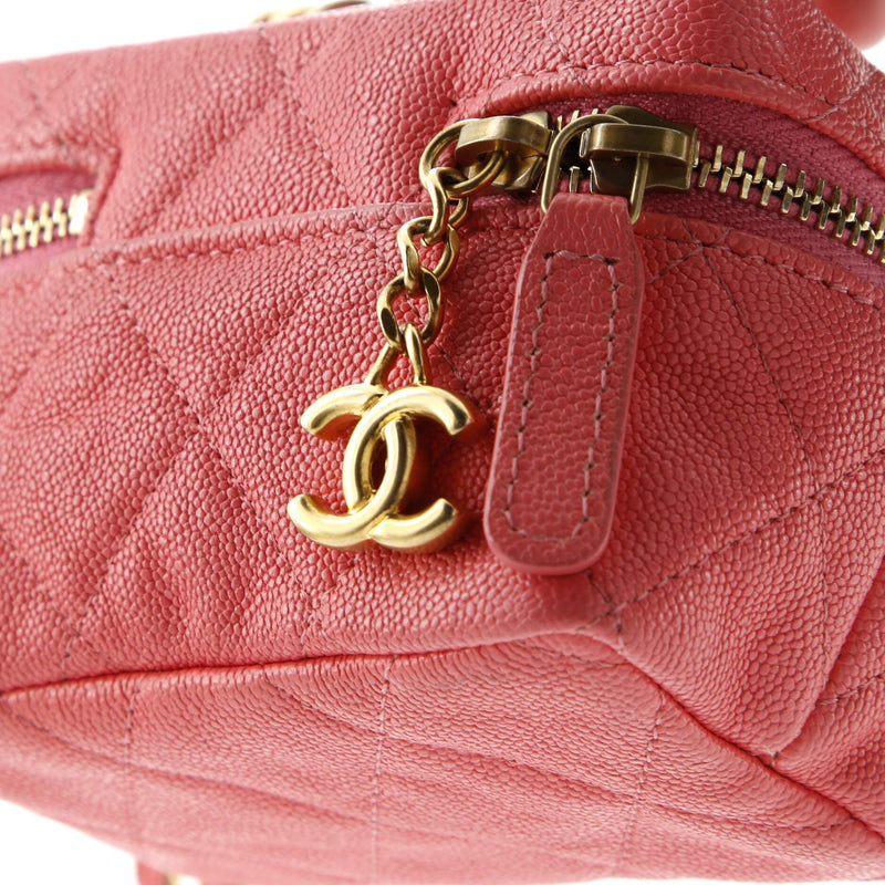 Chanel Top Handle Zip Around Vanity Case