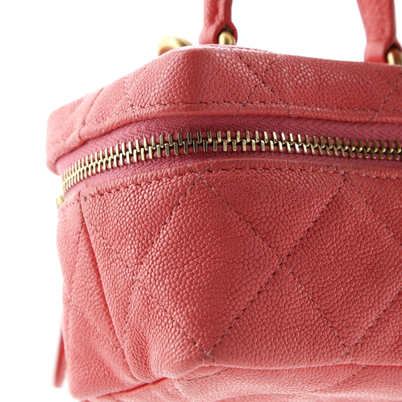Chanel Top Handle Zip Around Vanity Case