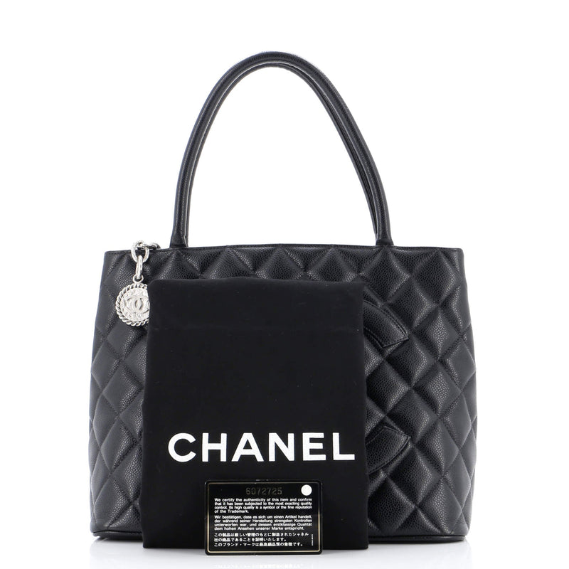 Chanel Medallion Tote Quilted Caviar