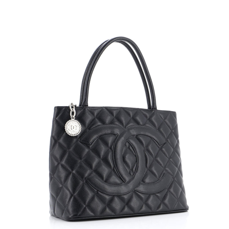 Chanel Medallion Tote Quilted Caviar